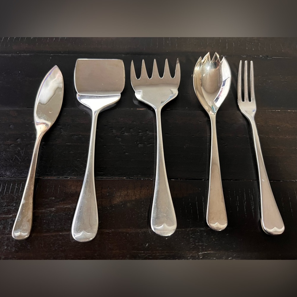 Godinger Vintage Silver Plate Hors D'oeuvres Bar Set (5) pre-owned.